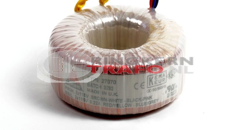 Ringkerntrafo 27070: 2x115V / 2x115V 50VA